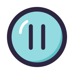 Pause circle icon, Lineal style