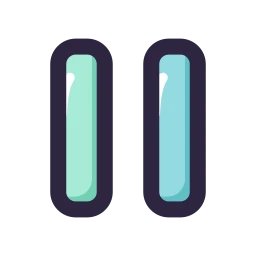 Pause icon, Lineal style