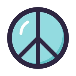 Peace icon, Lineal style