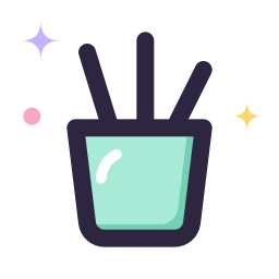 Pen holder icon, Lineal style