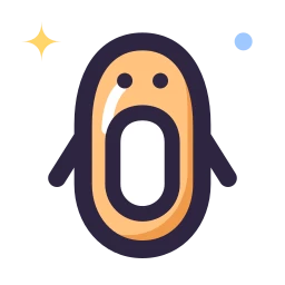 Penguin icon, Lineal style
