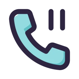 Phone hold icon, Lineal style