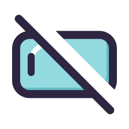 Phone landscape off icon, Lineal style