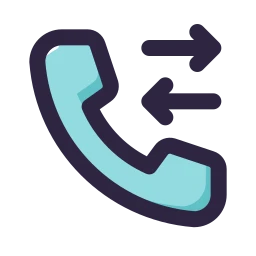 Phone transfer icon, Lineal style