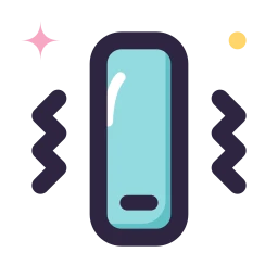 Phone vibrate icon, Lineal style