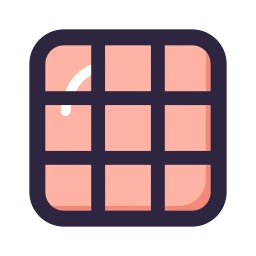 Photo grid icon, Lineal style