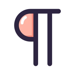 Pilcrow icon, Lineal style