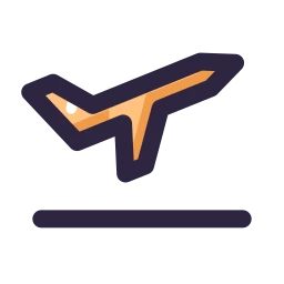 Plane takeoff icon, Lineal style