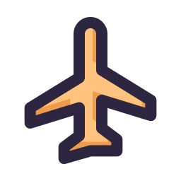 Plane icon, Lineal style