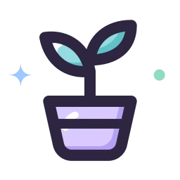 Plant pot icon, Lineal style