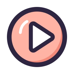 Play circle icon, Lineal style