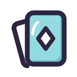 Playing cards icon, Lineal style