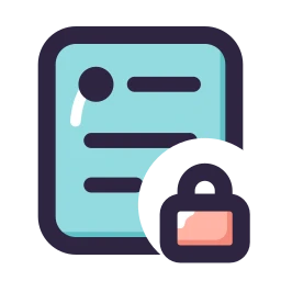 Post lock icon, Lineal style