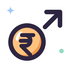 Roi return icon, Lineal style