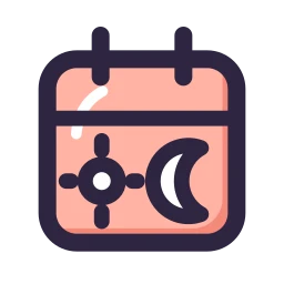 Shift schedule icon, Lineal style
