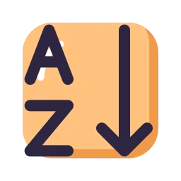 Sort alpha icon, Lineal style