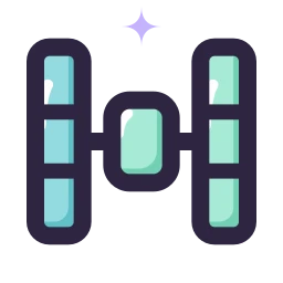 Space station icon, Lineal style