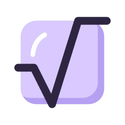Square root icon, Lineal style