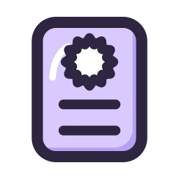 Stamp paper icon, Lineal style