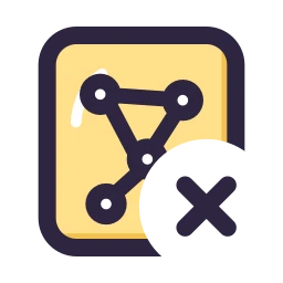 Star chart x icon, Lineal style