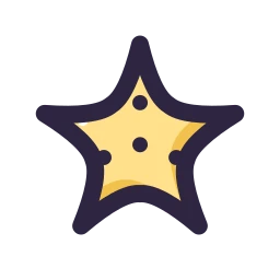 Starfish icon, Lineal style