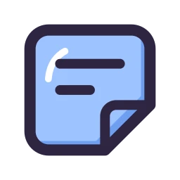 Sticky note icon, Lineal style