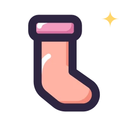 Stocking icon, Lineal style