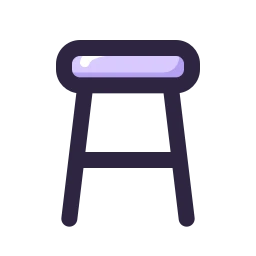 Stool icon, Lineal style