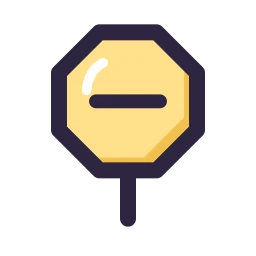 Stop sign icon, Lineal style