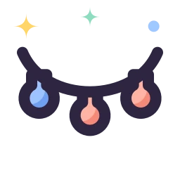 String lights icon, Lineal style