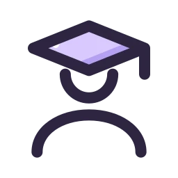 Student icon, Lineal style