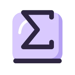 Sum icon, Lineal style