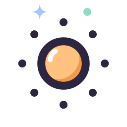 Sun dim icon, Lineal style