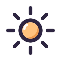 Sun icon, Lineal style