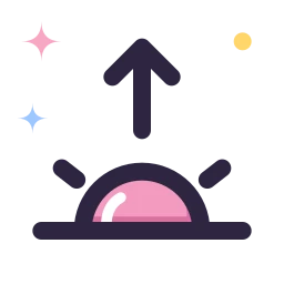 Sunrise icon, Lineal style