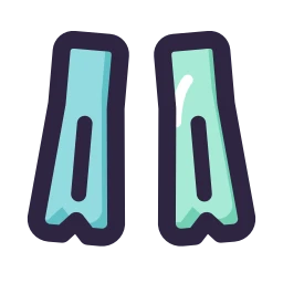 Swim fins icon, Lineal style