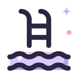 Swimming pool icon, Lineal style