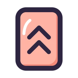 Swipe up icon, Lineal style