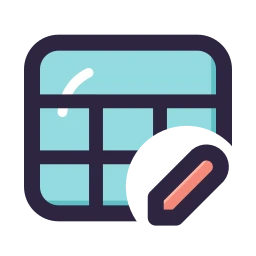 Table edit icon, Lineal style