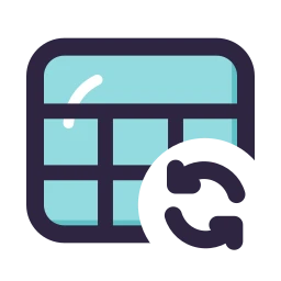 Table refresh icon, Lineal style