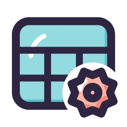 Table settings icon, Lineal style