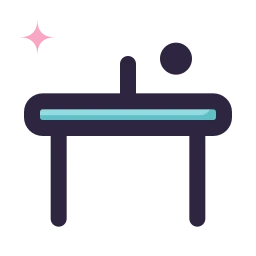 Table tennis table icon, Lineal style
