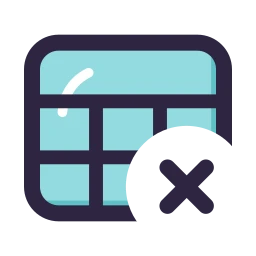 Table x icon, Lineal style