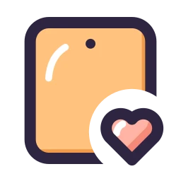 Tablet heart icon, Lineal style