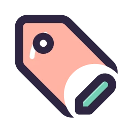 Tag edit icon, Lineal style