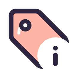 Tag info icon, Lineal style