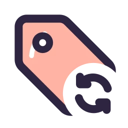 Tag refresh icon, Lineal style