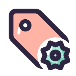 Tag settings icon, Lineal style