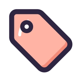Tag icon, Lineal style