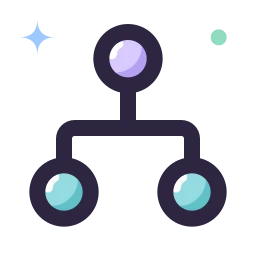 Team hierarchy icon, Lineal style